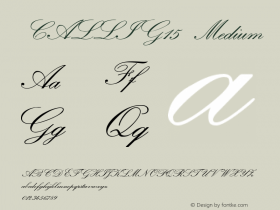 CALLIG15 Medium Version 001.000 Font Sample