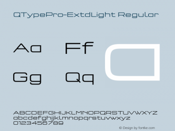 QTypePro-ExtdLight Regular Version 7.504; 2010; Build 1025图片样张