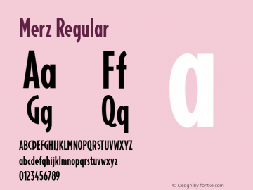 Merz Regular Version 1.00图片样张