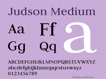 Judson Medium Version 20110127图片样张