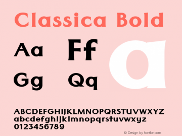 Classica Bold Version 1.001图片样张