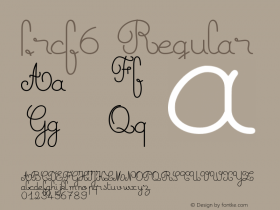 frcf6 Regular Version 001.001 Font Sample