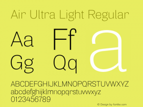 Air Ultra Light Regular Version 001.000图片样张