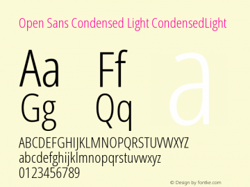 Open Sans Condensed Light CondensedLight Version 1.10图片样张