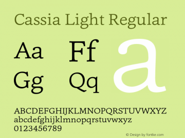 Cassia Light Regular 1.000图片样张