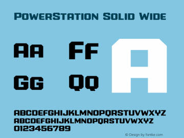 PowerStation Solid Wide 001.000 Font Sample