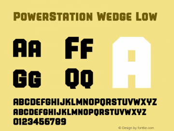 PowerStation Wedge Low 001.000 Font Sample