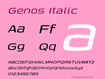 Genos Italic Version 001.901图片样张