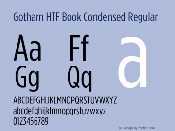 Gotham HTF Book Condensed Regular 001.000图片样张