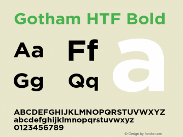 gotham htf bold font