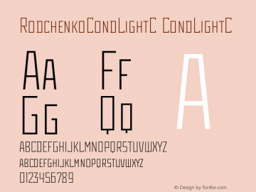 RodchenkoCondLightC CondLightC Version 001.000 Font Sample