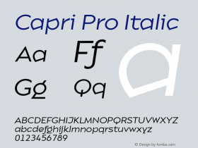 Capri Pro Italic Version 1.000图片样张