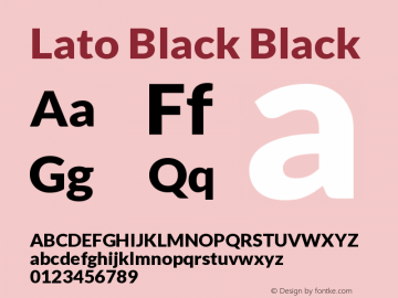 Lato Black Black Version 1.104; Western+Polis图片样张