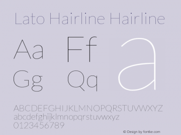 Lato Hairline Hairline Version 1.104; Western+Polis图片样张