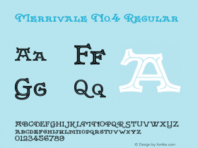 Merrivale No.4 Regular Version 1.000 2011 initial release Font Sample