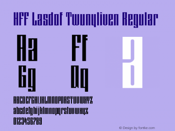HFF Lasdof Twunyliven Regular Version 1.000  Font Sample