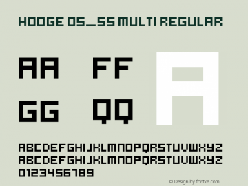 Hooge 05_55 Multi Regular Version 1.00 April 15, 2010, initial release Font Sample