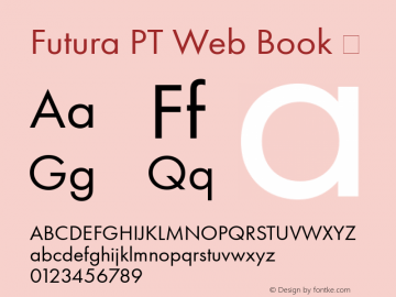 Futura PT Web Book 㨦 Version 1.001W;WEBTT Font Sample