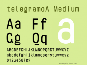 telegramoA Medium 1.000 Font Sample