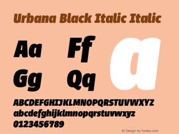 Urbana Black Italic Italic 002.000图片样张