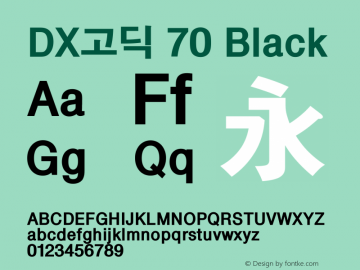 DX고딕 70 Black Version 1.0图片样张