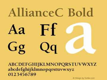 AllianceC Bold Version 001.000图片样张