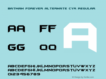 Batman Forever Alternate Cyr Font,BatmanForeverAlternateCyr Font|Batman  Forever Alternate Cyr Unknown Font-TTF Font/Uncategorized 