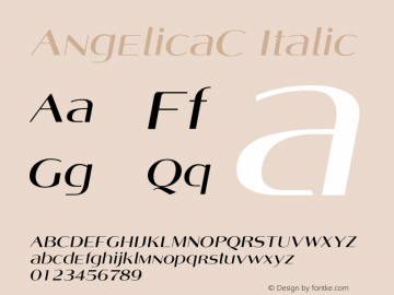 AngelicaC Italic Version 001.000图片样张