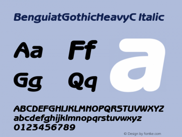 BenguiatGothicHeavyC Italic Version 001.000图片样张