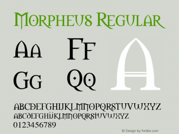 Morpheus Regular Altsys Fontographer 4.1 5/21/96图片样张