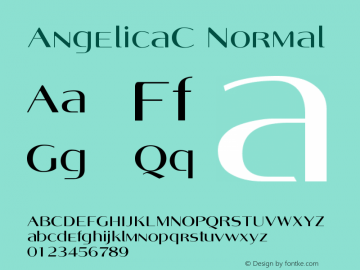 AngelicaC Normal Version 001.000 Font Sample