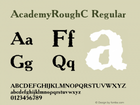 AcademyRoughC Regular Version 001.000图片样张