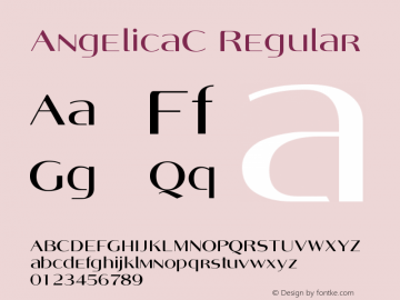 AngelicaC Regular OTF 1.0;PS 001.000;Core 116;AOCW 1.0 161图片样张