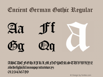 Encient German Gothic Regular Version 2图片样张