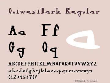 OutwestDark Regular 001.000 Font Sample