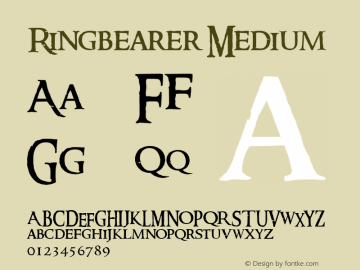Ringbearer Medium 1.00 Font Sample