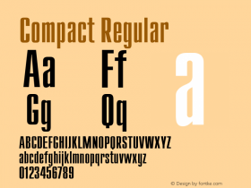 Compact Regular 1.1 Font Sample