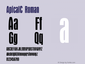 ApicalC Roman Version 001.000 Font Sample