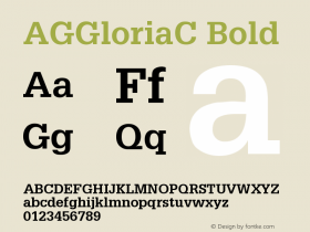 AGGloriaC Bold OTF 1.0;PS 1.000;Core 116;AOCW 1.0 161 Font Sample