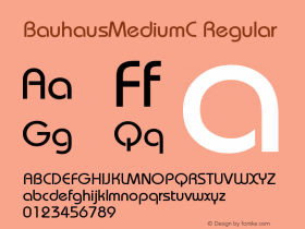 BauhausMediumC Regular OTF 1.0;PS 001.000;Core 116;AOCW 1.0 161 Font Sample