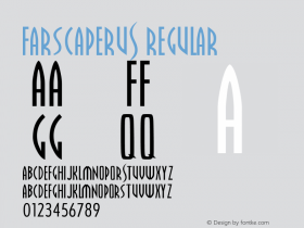 FarscapeRUS Regular Version 1.00 October 3, 2009, initial release Font Sample