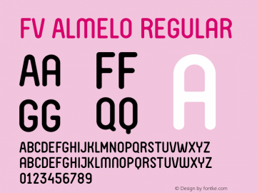 FV Almelo Regular Version 001.000 Font Sample