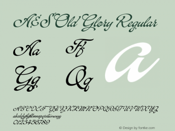 A&S Old Glory Regular 1.000 Copyright (c) 2012 by SIGNFONTS/Art&Sign Studio. All rights reserved.图片样张