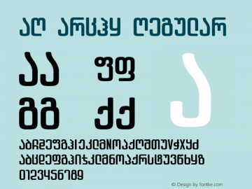 AR Archy Regular Version 1.000 2012 initial release Font Sample