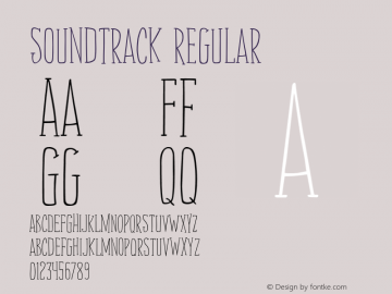 Soundtrack Regular Version 001.200 Font Sample