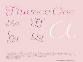 Fluence One Version 1.0 Font Sample