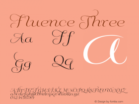 Fluence Three Version 1.0 Font Sample