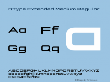 QType Extended Medium Regular Version 1.000;PS 001.001;hotconv 1.0.56图片样张