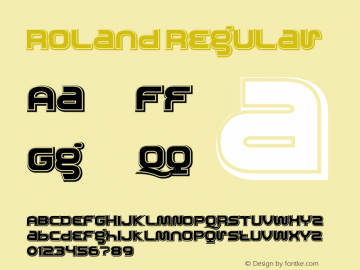 Roland Regular Version 1.000;PS 001.000;hotconv 1.0.38 Font Sample