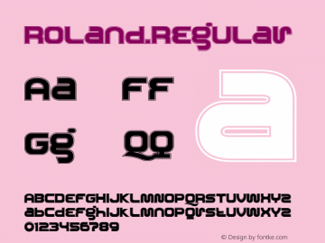 Roland Regular Version 001.000 Font Sample